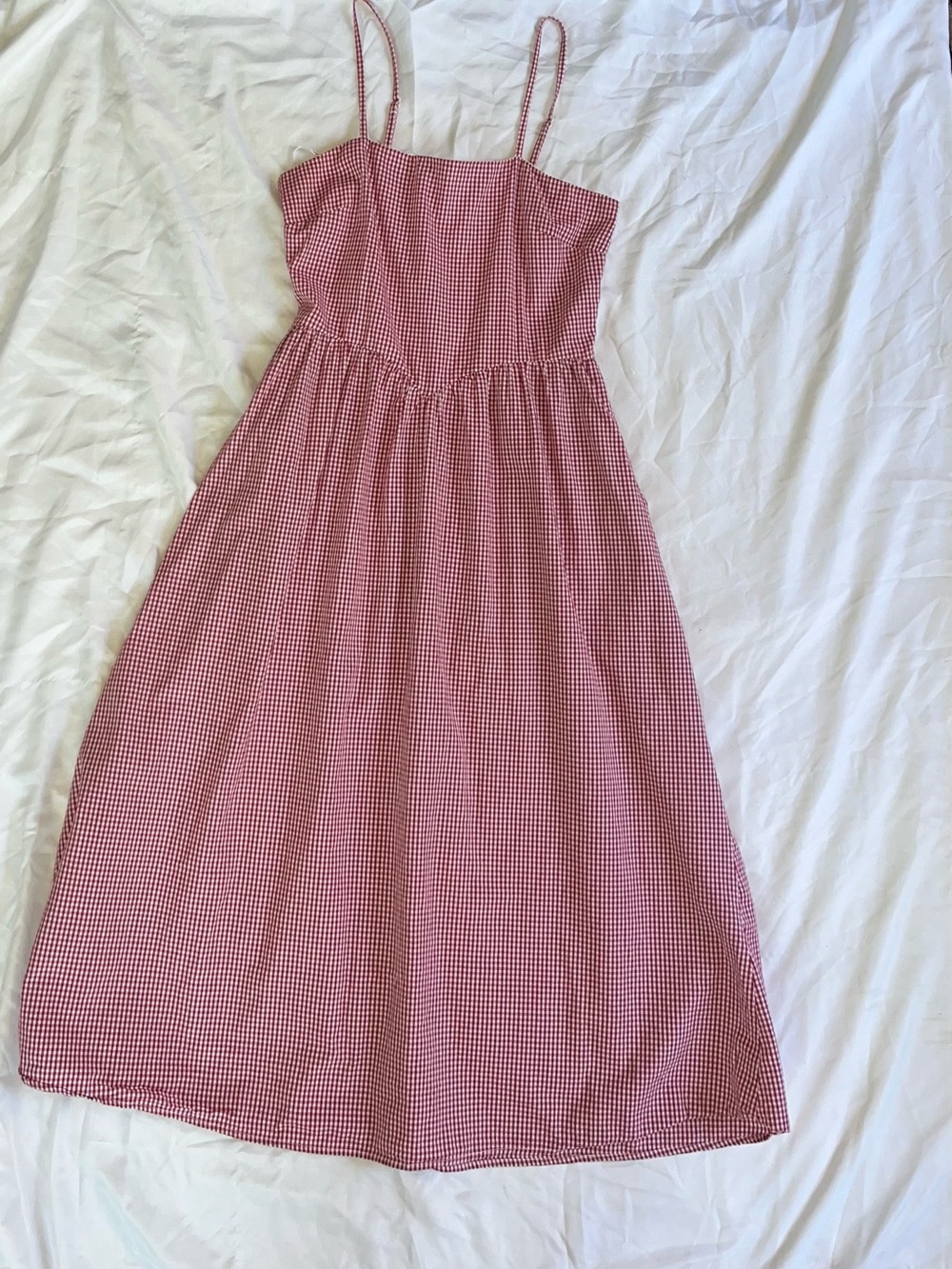 Cottagecore Red Gingham Picnic Sundress